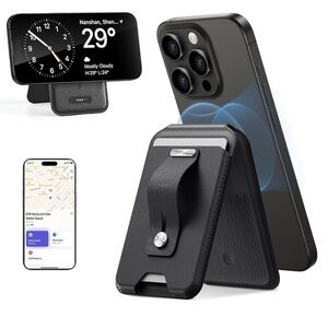 Magnetic wallet with full find my functionality brand new with box and cord